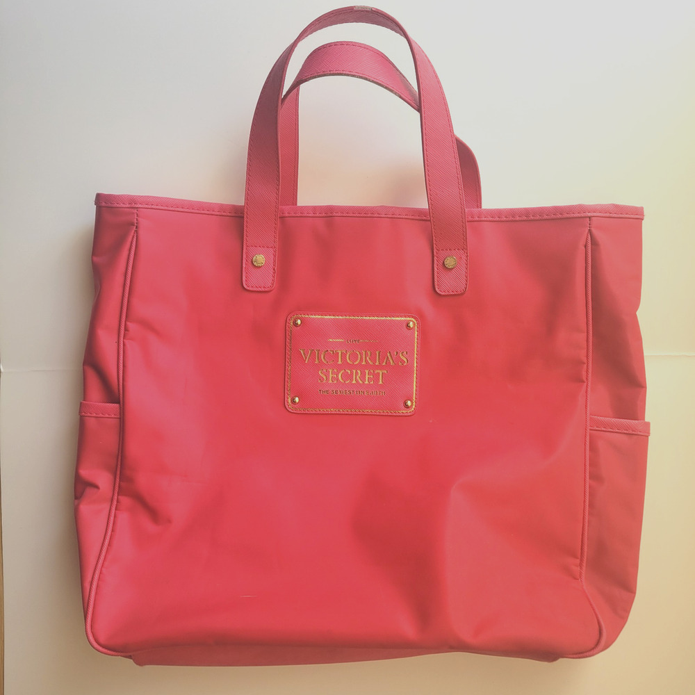 Vintage Victoria’s Secret Hot Pink Tote Bag – “Sexiest on Earth” Graphic – 16x12